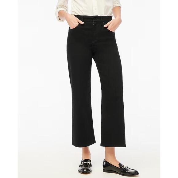 J. Crew Denim - NWT J.Crew Cropped Wide Leg Black Jean in All Day Stretch CB371 Size 27